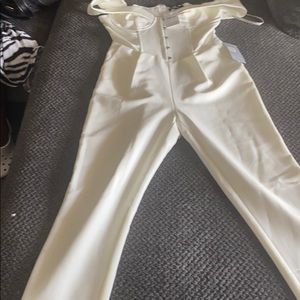 Brand new, white jumpsuit, pant suit ,with tag